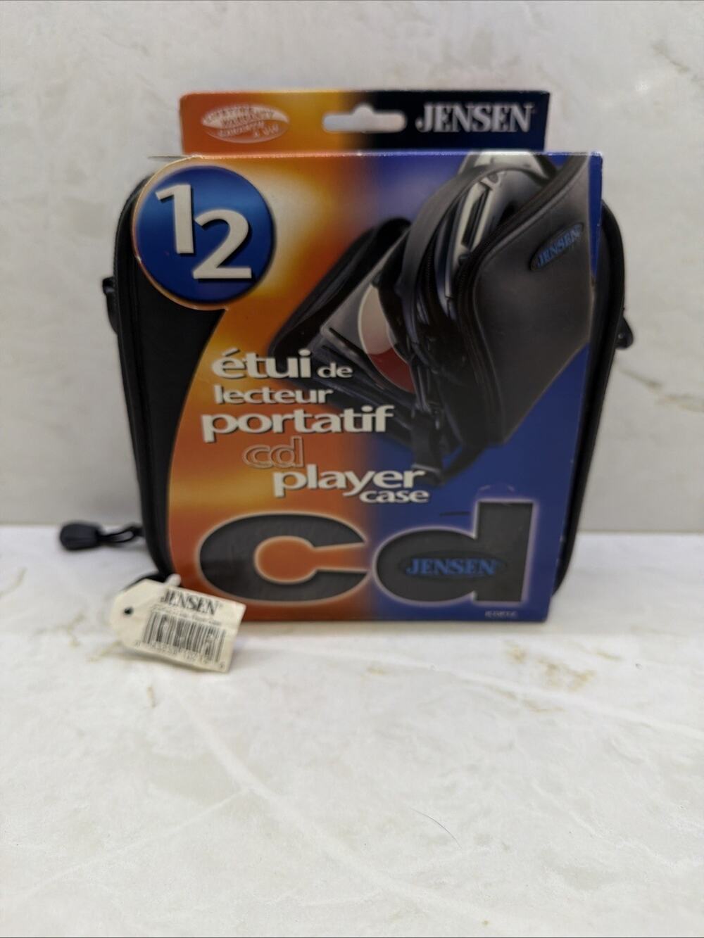 NEW VINTAGE JENSEN BLACK 12 CD TRAVEL CASE JCDP12 BLACK STILL IN PACKAGING TAGS